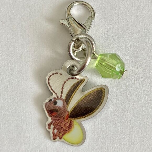 Vintage Disney Blaze Firefly Charm Clip On Zipper Pull Tinker Bell Peter Pan - Picture 3 of 8